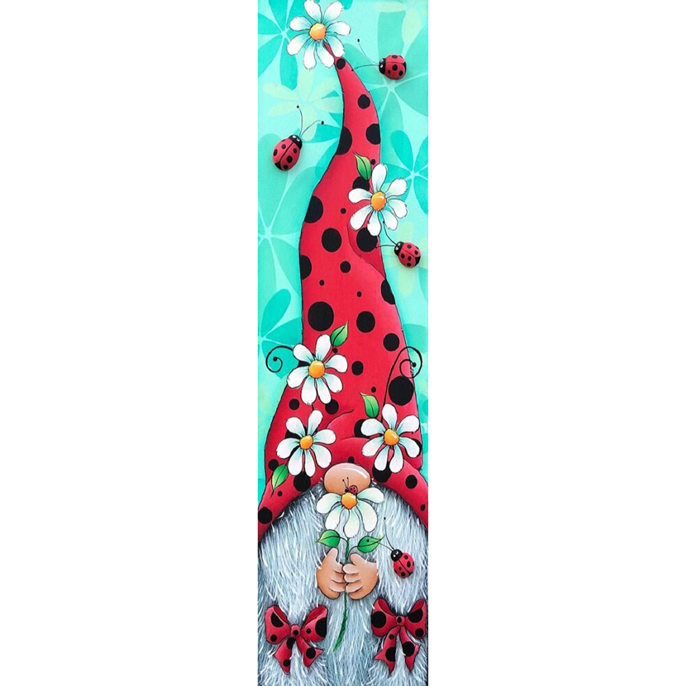 

25*100CM - Round Drill Diamond Painting - Red Gnome, 501 Original
