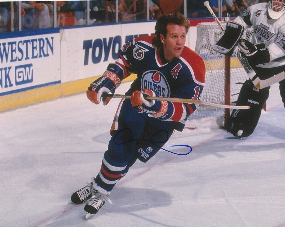 VINTAGE CRAIG MACTAVISH SIGNED EDMONTON OILERS 8x10 Photo Poster painting #1 Autograph