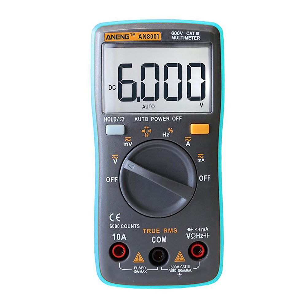 

ANENG AN8001 Portable Digital Multimeter 6000Counts Backlight AC/DC Ammeter, 501 Original