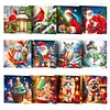 12Pcs Diamond Painting Santa Claus Greeting Card Set with Envelope