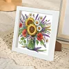 Butterfly Flower 5D DIY Partial Special Shaped Drill Diamond Painting With Frame Kit 17.2x17.2cm