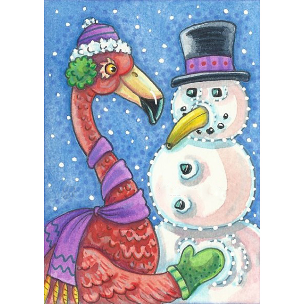 

Christmas Flamingo - Round Drill Diamond Painting - 30*40CM, 501 Original