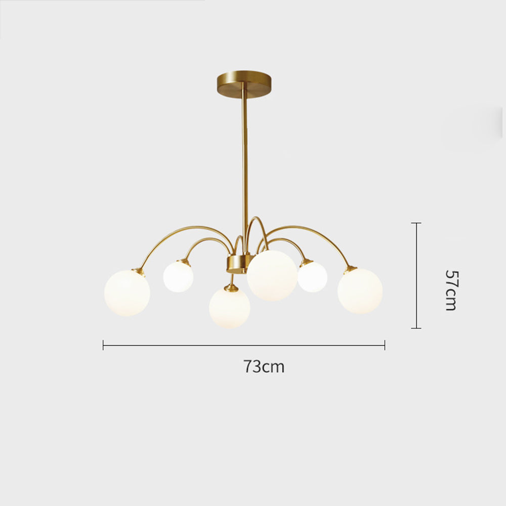Nordic Designer Bubble Brass Chandelier