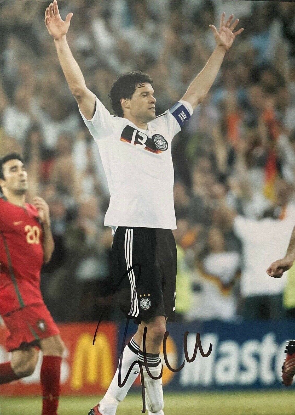 MICHAEL BALLACK - GERMAN INTERNATIONAL FOOTBALLER - EXCELLENT SIGNED Photo Poster paintingGRAPH