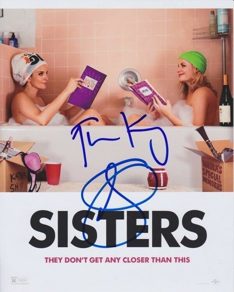 Tina fey & amy poehler signed autographed sisters 8x10 Photo Poster painting