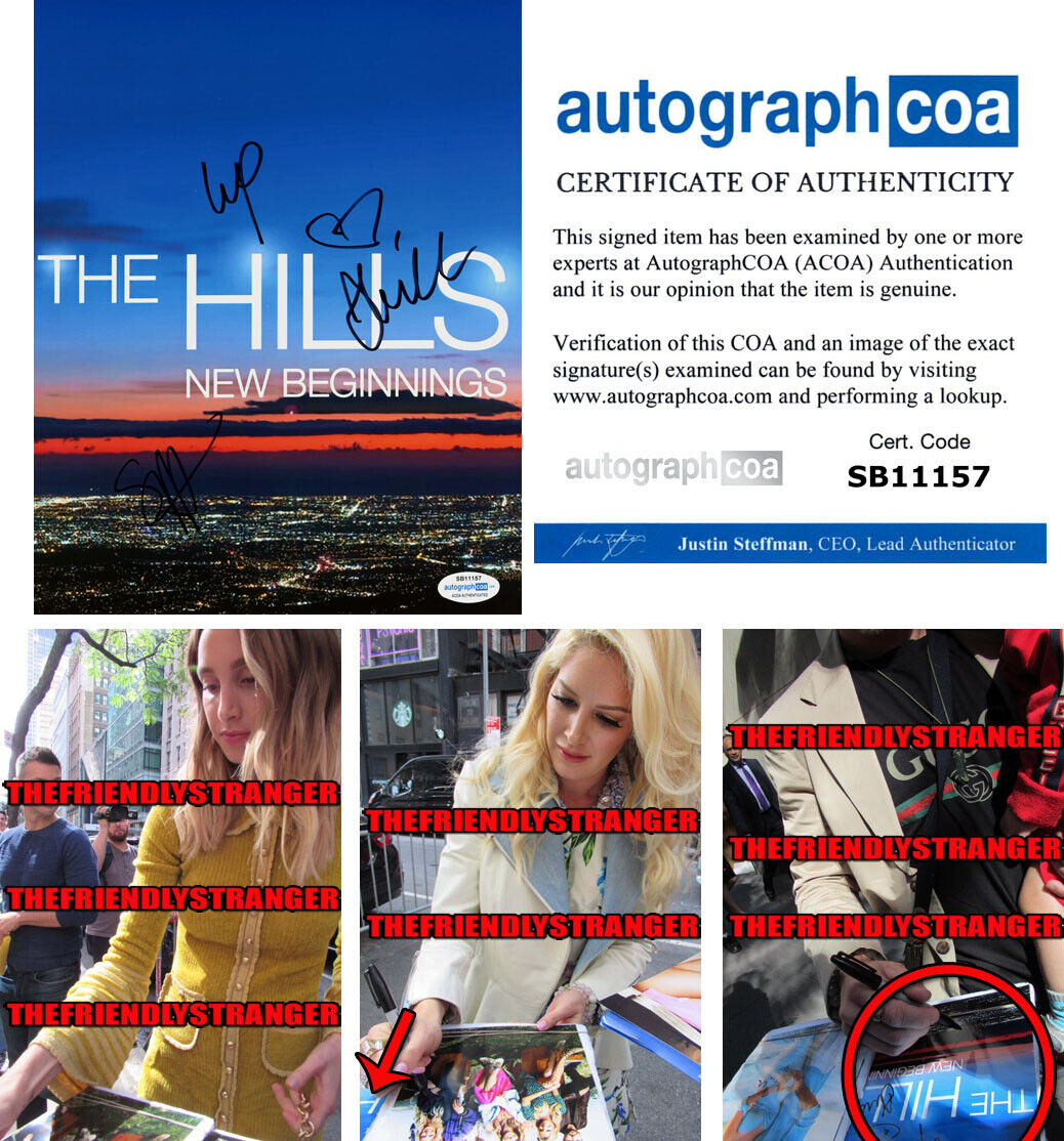 WHITNEY PORT Heidi Montag SPENCER PRATT signed THE HILLS