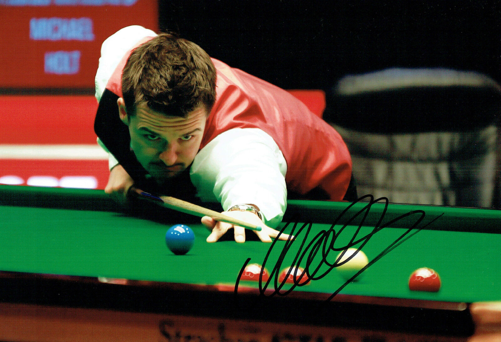 Michael HOLT SIGNED Autograph 12x8 Photo Poster painting AFTAL COA Snooker Sheffield Crucible