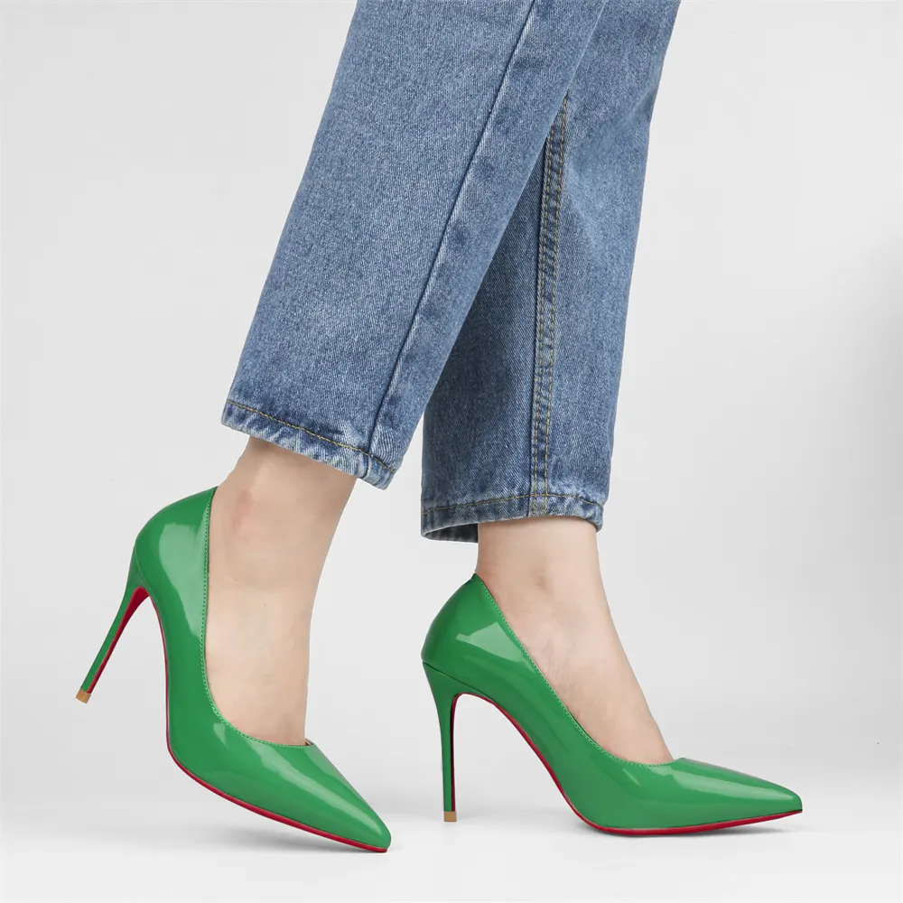100mm High Heels Party Daily Pumps Red Soles Shoes-vocosishoes