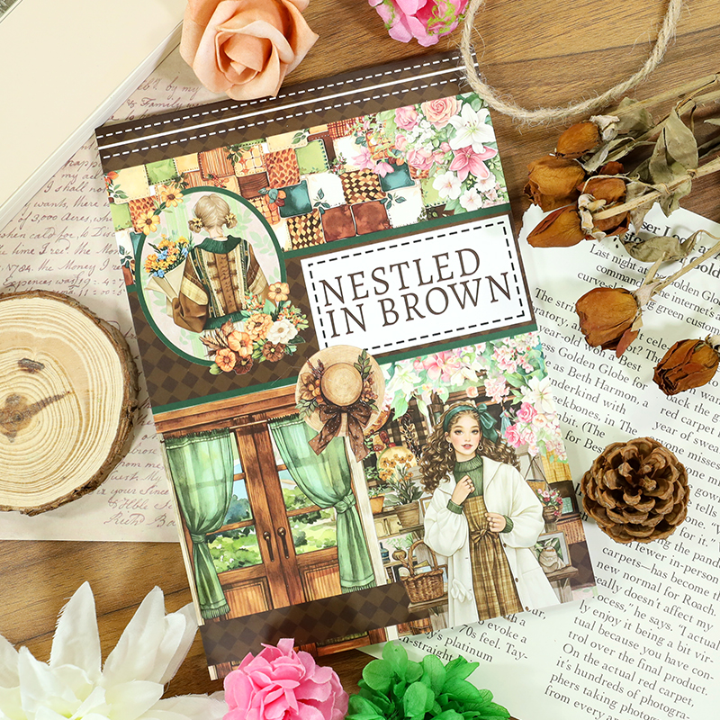 스티커북 - 20장/권 빈티지 식물 캐릭터