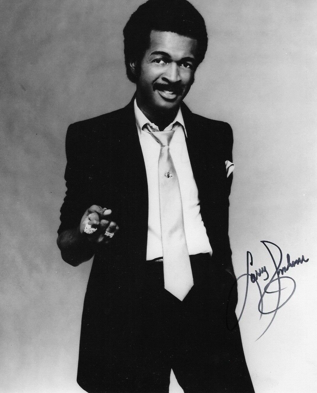 * LARRY GRAHAM * signed 8x10 Photo Poster painting * SLY & THE FAMILY STONE * COA * 4