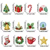 12pcs Christmas Atmosphere Double-Sided DIY Diamond Painting Keychain Kit