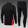 Joyfball 2024/2025 AC Milan Half-Pull Training Suit Black Jersey 1:1 Thai Quality Set