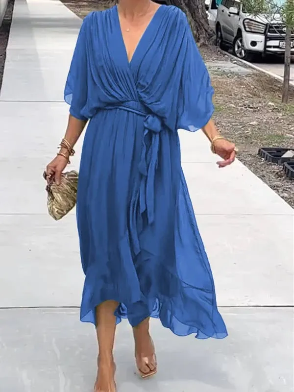 Evelyn/ Chic V-Neck Dress