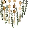 (Finished Product)Artificial Eucalyptus Wall Decor Fake Greenery Leaves Boho Wall Decor Imitation Eucalyptus Leaf Ornament for Bedroom Kitchen Dining Room Bathroom