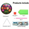 (US Only)Tulips 2D Flat DIY Diamond Art Sun Catcher Hanging Diamond Art Pendant Decor