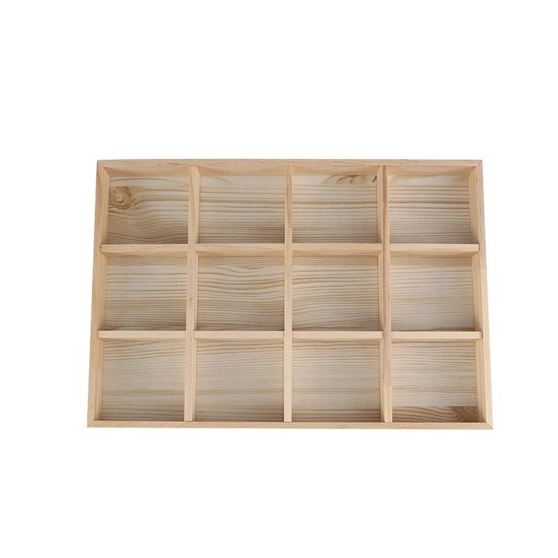 1 Piece Solid Wood Minimalist Square Jewelry Display