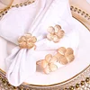 White Golden Silver Floral Catering Napkin Ring