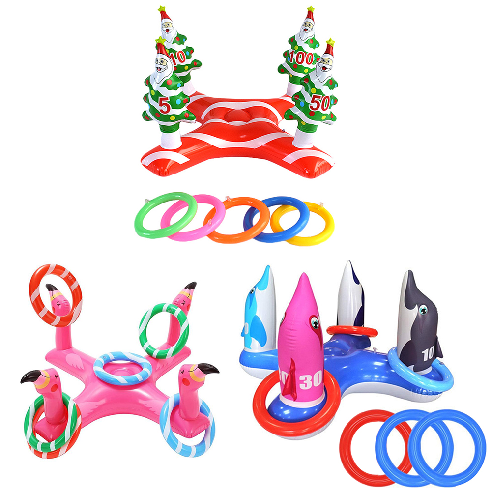 

Inflatable Ring Toys Swimming Pool Floating Water Beach Toss Game, Dolphin, 501 Original