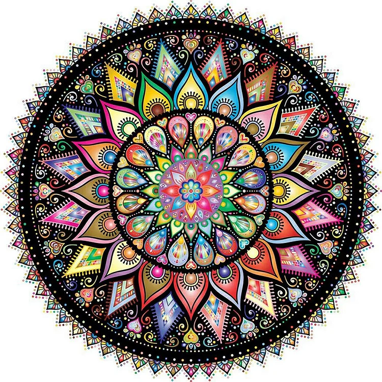 Pattern Abstract - Full Round Drill Diamond Painting - 40x40cm(Canvas)