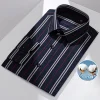 Men's Business Casual 100% Cotton Plaid No-iron Long-sleeved Shirt