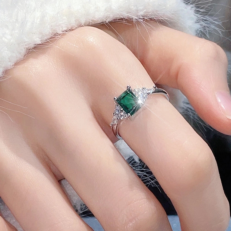 IG Style Snake Copper Plating Inlay Zircon Open Rings