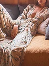 Loose Plunging Long Sleeves Jumpsuits