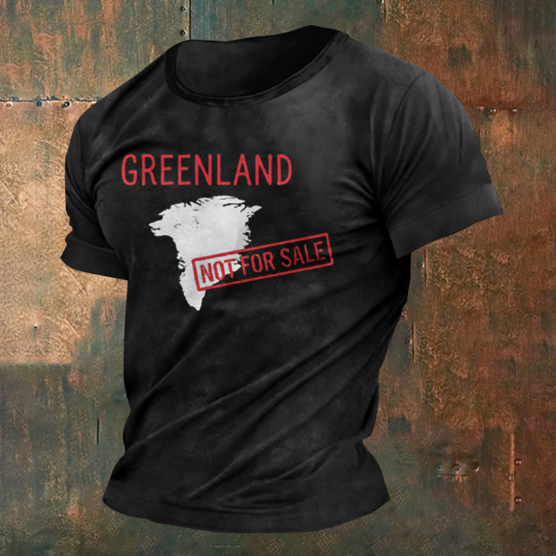 Men's Greenland Is Not For Sale Pattern Casual T-shirt artswardrobe