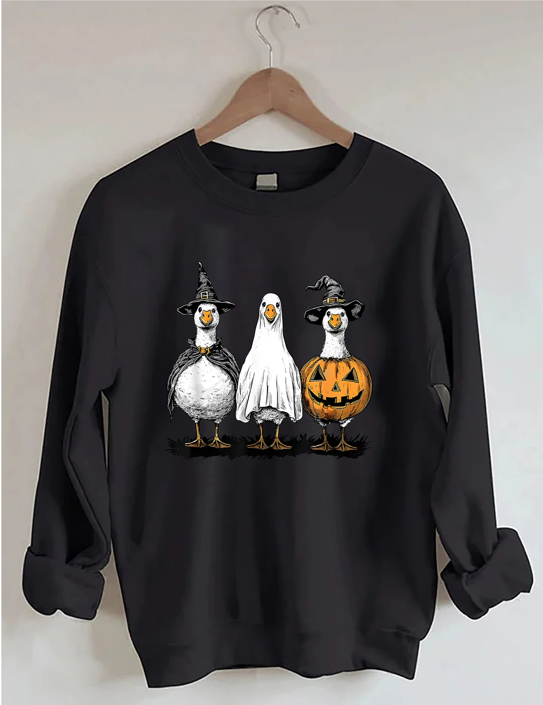 Halloween Cute Duck Ghost Sweatshirt