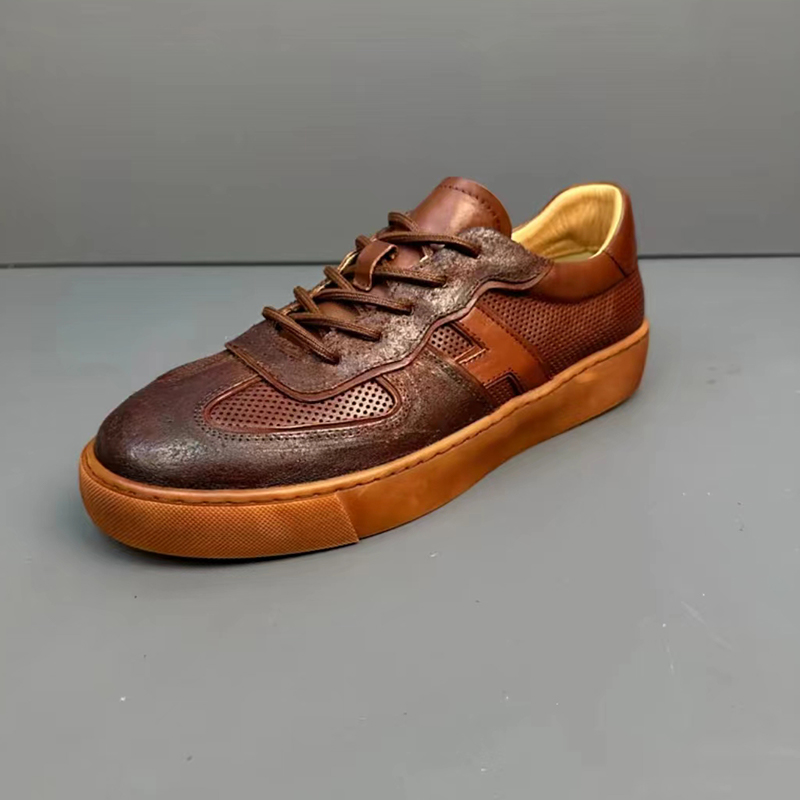 Handmade Retro Low-top Casual Horsehide Skate Shoes DANRRIO.COM DANRRIO