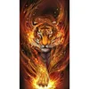 (Counted/Stamped)(Big Size) 11CT Flame Tiger-Cross Stitch 40*75cm/15.75*29.53in