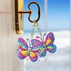 6Pcs DIY Rainbow Butterfly Double Sided Special Shape Diamond Painting Keychain