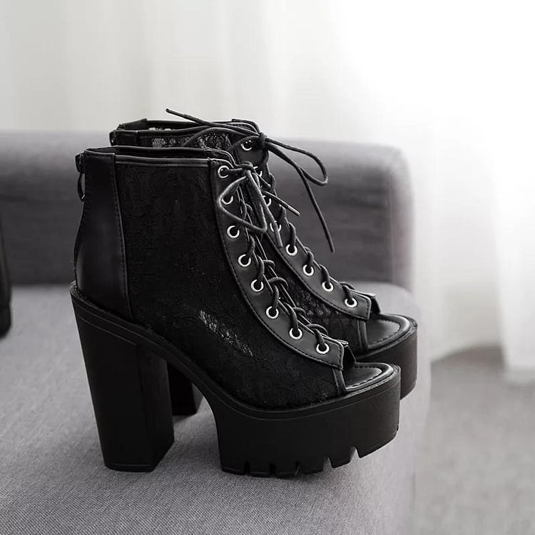Lace Toe Boots