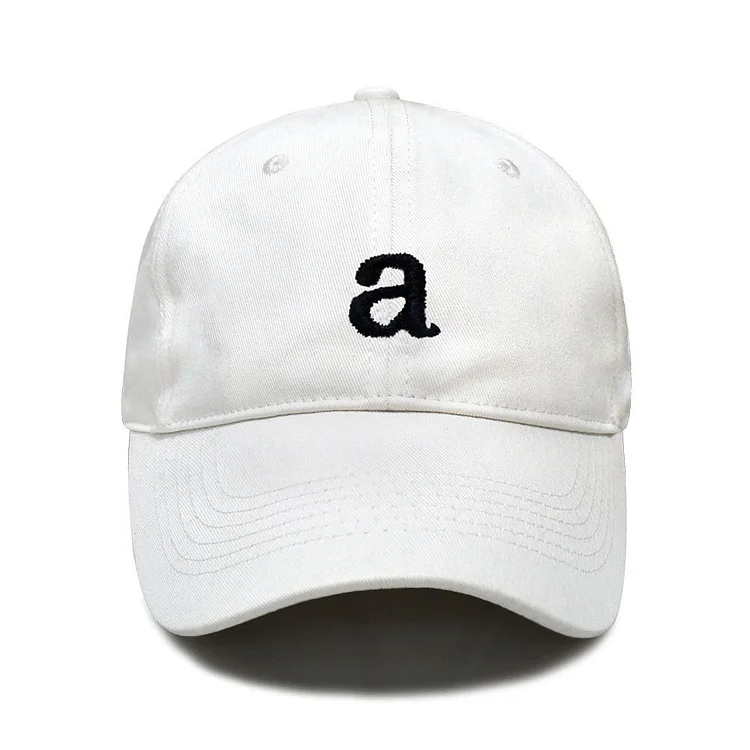 Peaked Hat Female Spring and SummerTrend Letter a Sun Visor Summer of The Big Head Around The Face Small Baseball Cap