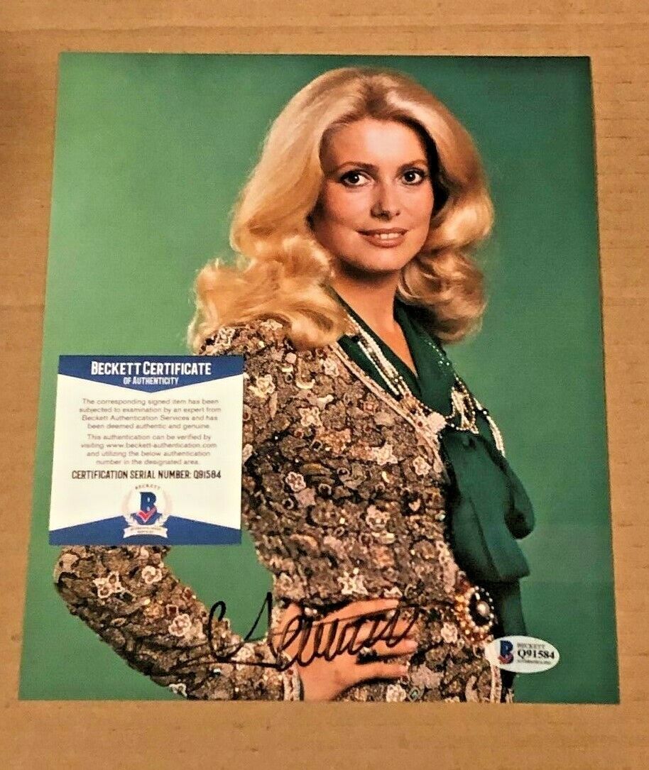 CATHERINE DENEUVE SIGNED 8X10 Photo Poster painting BECKETT CERTIFIED