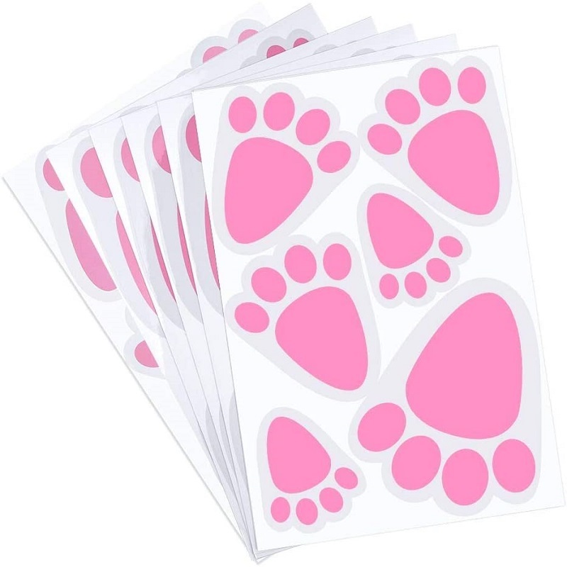 

Easter Holiday Footprint Stickers Removable Wall Stickers Living Room Decal, 501 Original