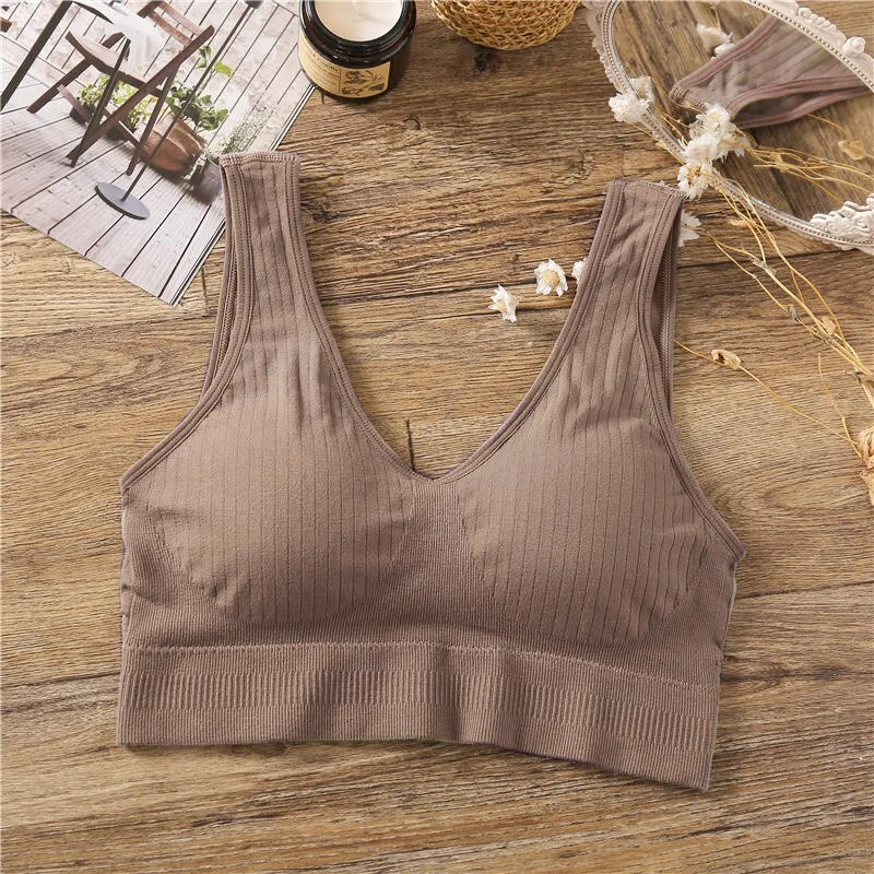 Women Tank Top Sexy Crop Tops Camisole Massage Pad Underwear Female Crop Top Backless Sleeveless Intimate Lingerie Femme Cami