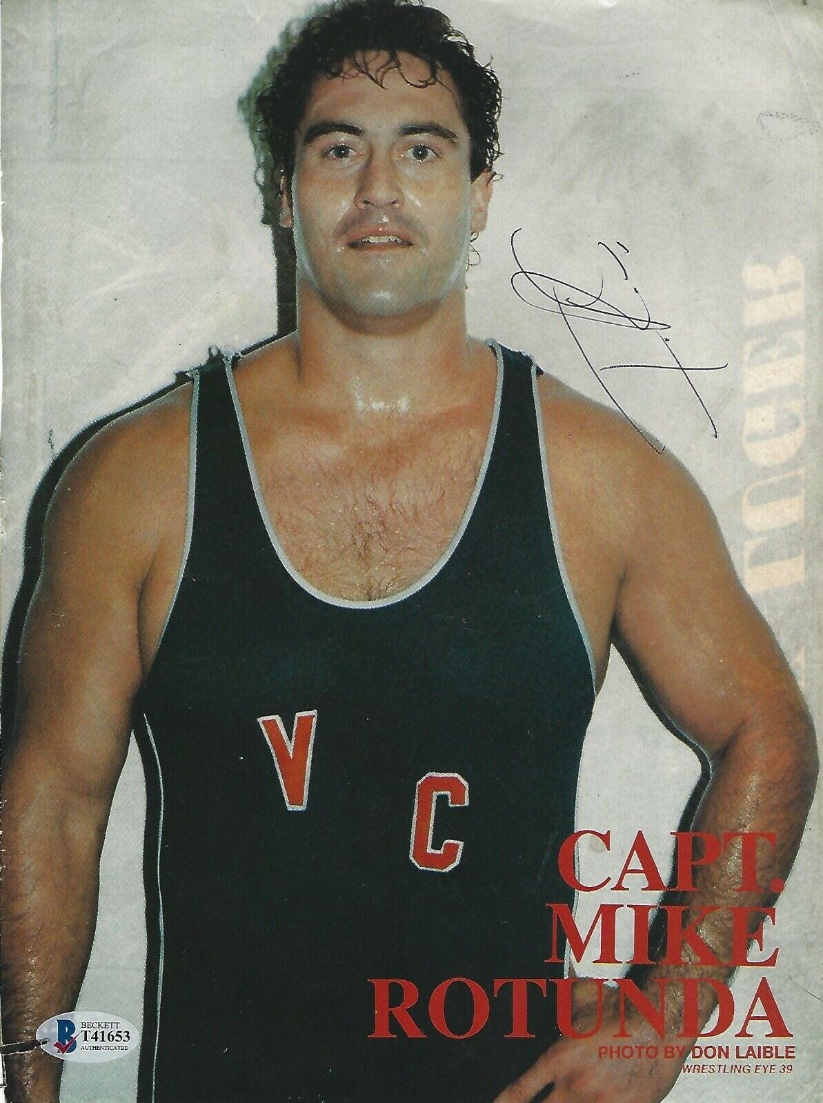 IRS I.R.S Mike Rotunda Signed Wrestling Magazine Page 8x10 Photo Poster painting BAS COA WWE NWA