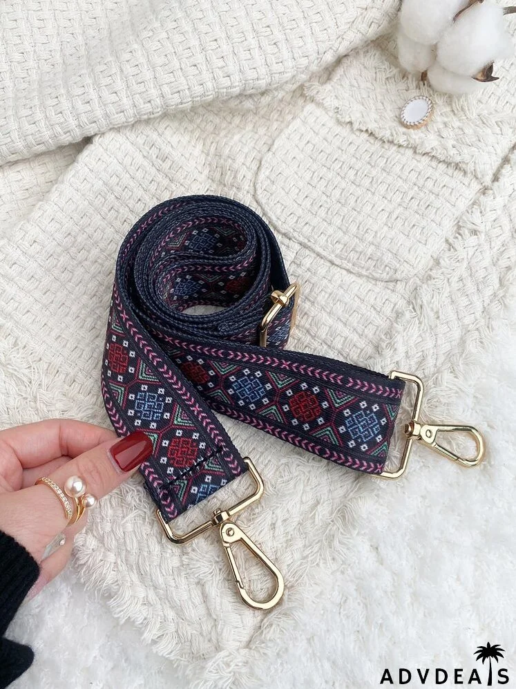 Colorblock Geometric Graphic Bag Strap