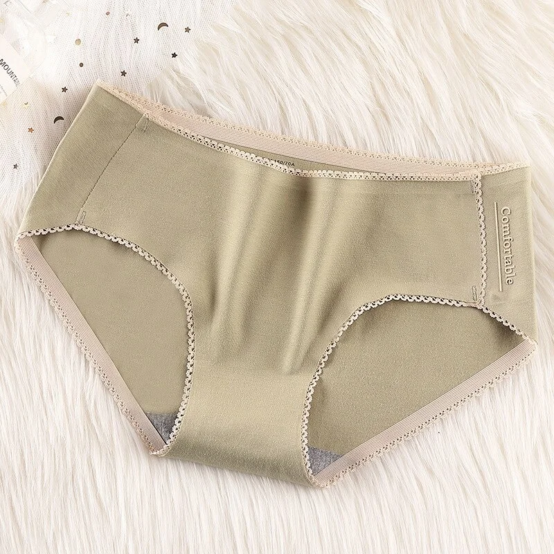 Billionm Cotton Women Panties Underwear 95% Cotton Breathable Solid Candy Color Women Girl Briefs Underpant Lingerie Panty