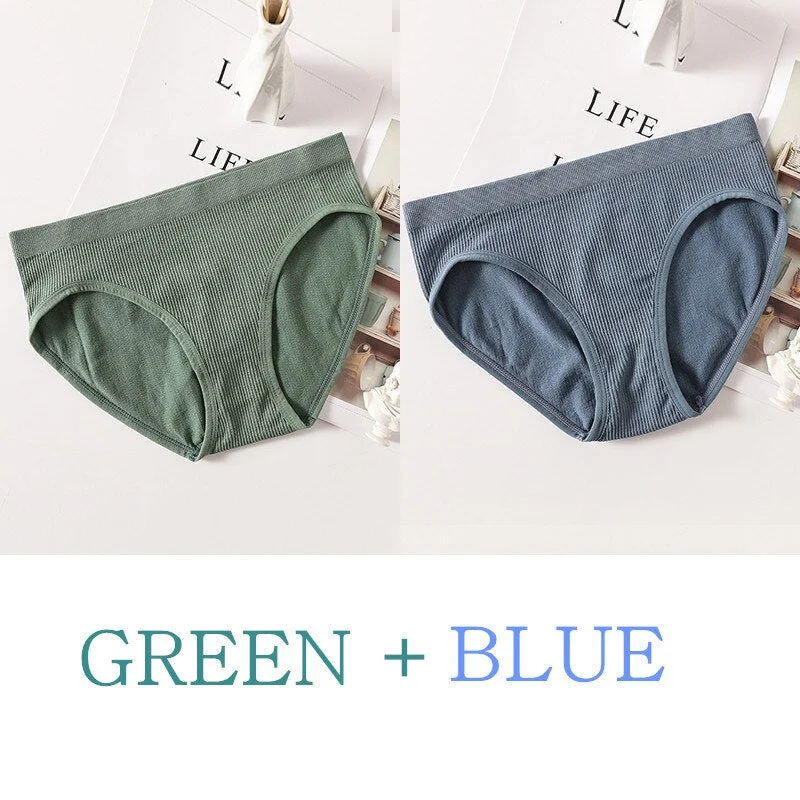 2PCS/Set Women Panties Bodyshaper Briefs Seamless Underwear Sexy Female Underpants Sexy Lingerie Ladies Comfort Cotton Panty M-L