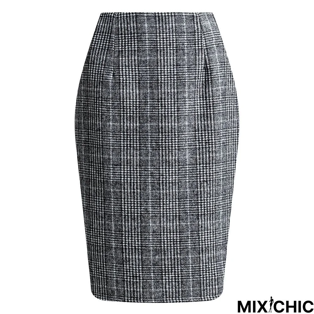 Work Fall A-line Simple Formal Skirt