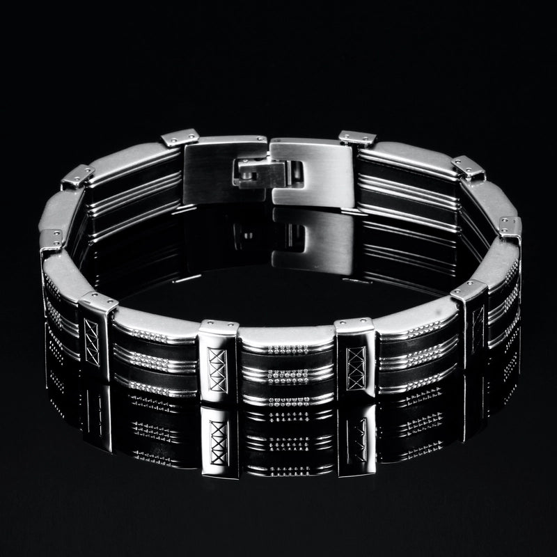 Titanium Steel Punk Rhombus Plating Bracelets