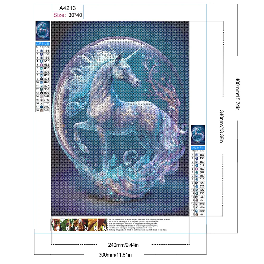 Diamond Painting - Full Round Drill - Unicorn(Canvas|30*40cm)