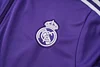 Joyfball 2025/2026 Kids Size Real Madrid Long Zipped Jacket purplee Retro version Soccer Jersey 1:1 Thai Quality 