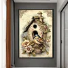 (Big Size) Vintage Poster Bird'S Nest - 11CT Stamped Cross Stitch 40*60cm/15.75*23.62in