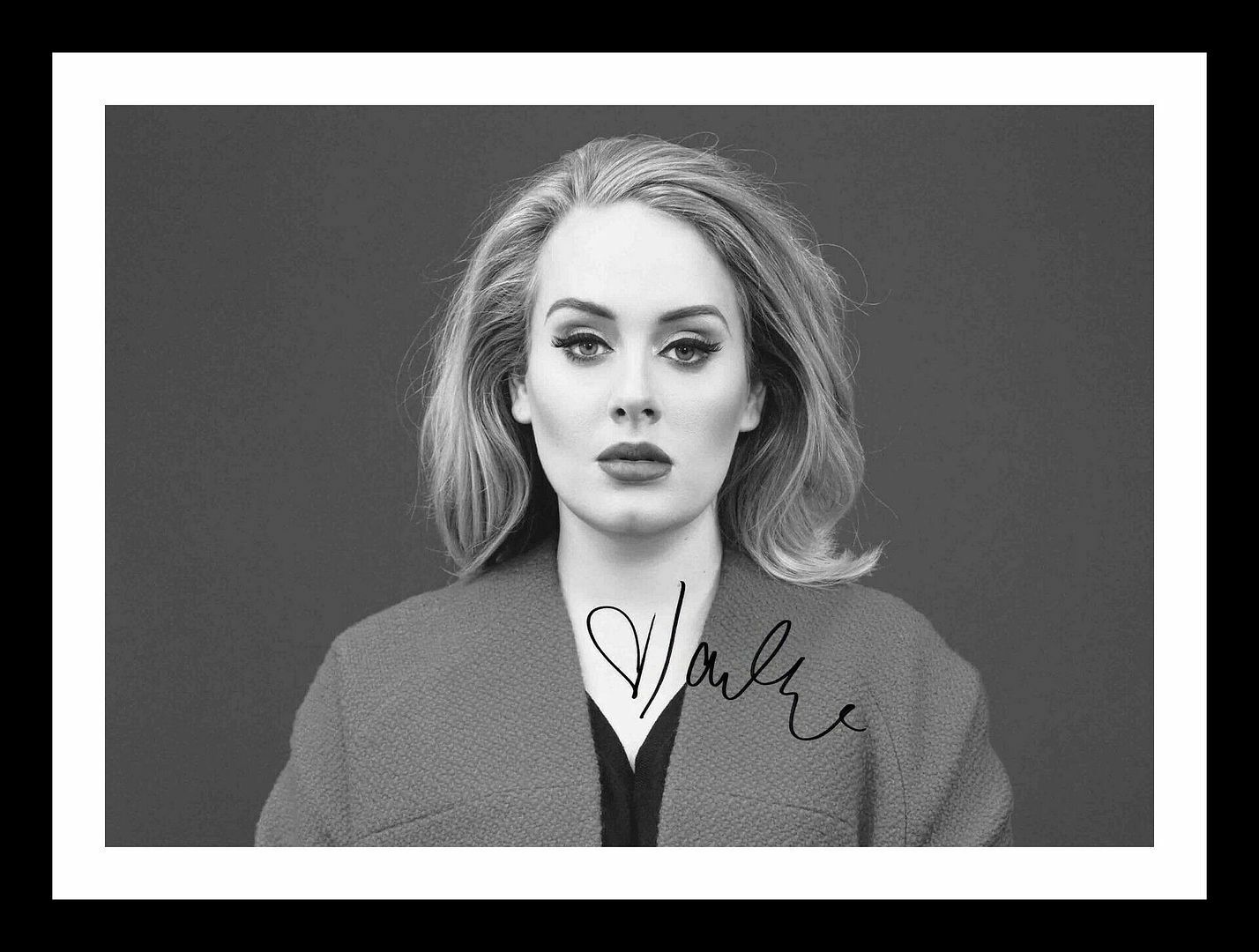 Adele Autograph Signed & Framed Photo Poster painting