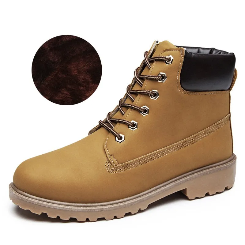 Winter Women Boots Warm Snow Boot Rubber Sneakers Platform Shoes Fur White Boots Lace Up Bota Feminina Punk Schoenen Vrouw