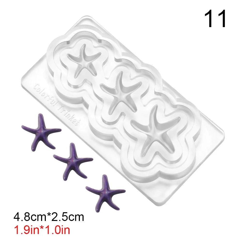 3D Nail Art Silicone Carved Mold Stone Heart Star Crystal Design Decor DIY Acrylic Nails Silicon Gel Template Nail Art Tool