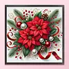 Christmas Red Flower-11CT Stamped/Counted Cross Stitch 40*40cm/15.75*15.75in tapestrymarket