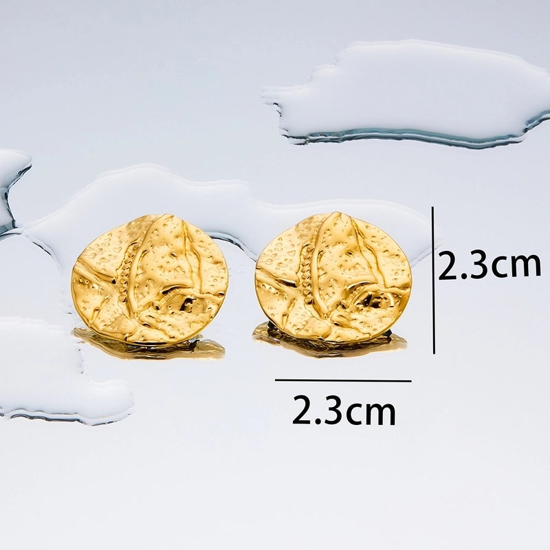 1 Pair Minimalist Geometric Plating Titanium Steel 18K Gold Plated Ear Studs